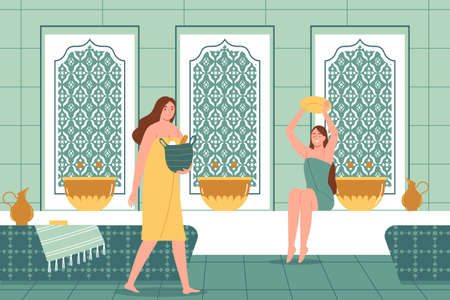 Exfoliation with a kessa glove and black soap during the hammam ritual