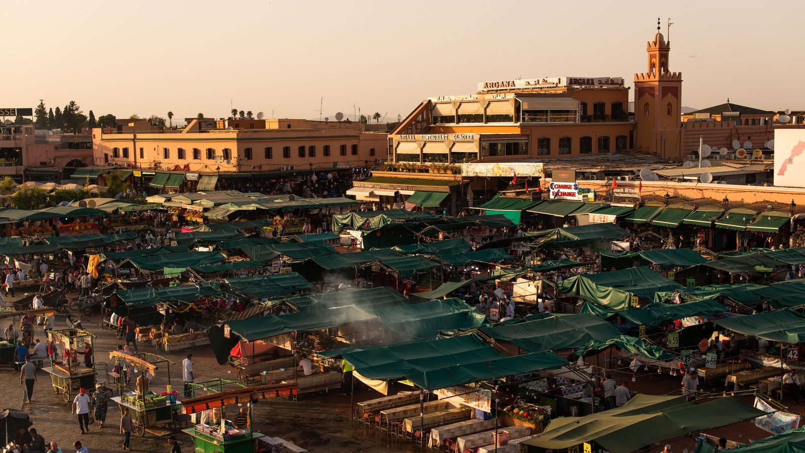 Jemaa el Fna square and the lively lanes of the Marrakech medina