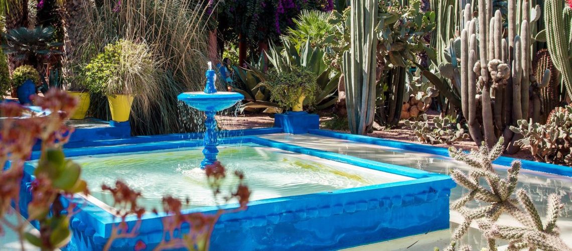 Pathway in the Jardin Majorelle in Marrakech, next to the Musée Yves Saint Laurent